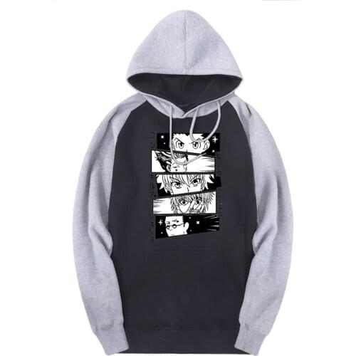 HUNTERXHUNTER Raglan Hooded 2020 Mens Sweatshirts Fashion Harajuku Fall Winter Hoodies Male Casual Punk Hip Hop Hoody Homme