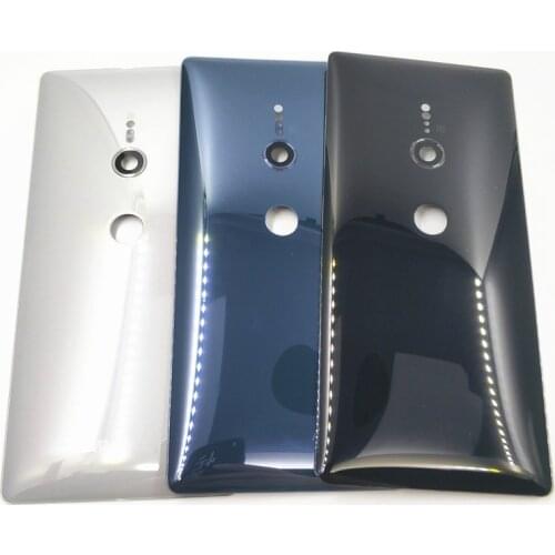 Original Ceramics Glass For Sony Xperia XZ2 H8216 H8266 H8276 H8296 Back Battery Cover Rear Door Back case Housing + Camera lens