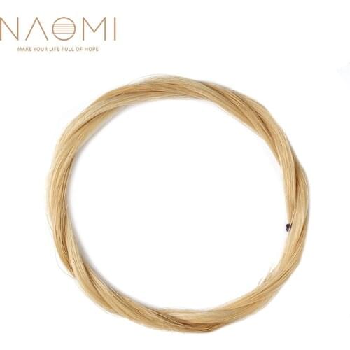 NAOMI 1 Hank Purely White Bows Horsehair Mongolia Horsehair Horse Tail Unbleached & Prepared For 1/8 Violin Bows