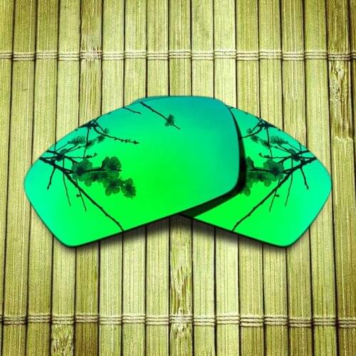 Polarized Replacement Lense For-Oakley Square Whisker Sunglasses Frame True Color Mirrored Coating - Green Options