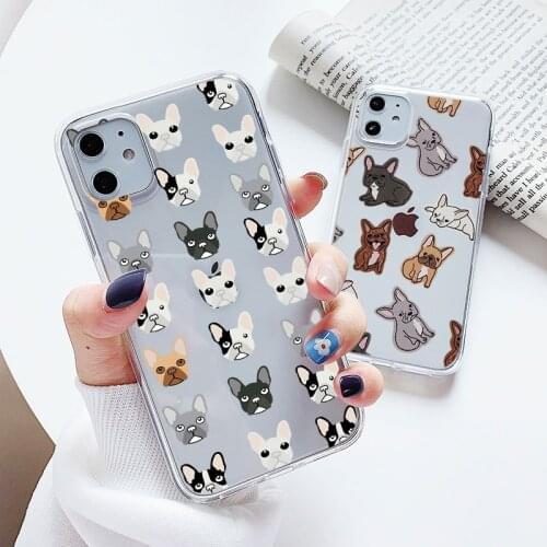 For Xiaomi Mi 11 10T Redmi Note 8T 9S 9 8 10 T Lite 7 5 6 9A 9C Poco X3 NFC F2 Pro Max Cartoon Dog Cute Animal Clear Case Coque