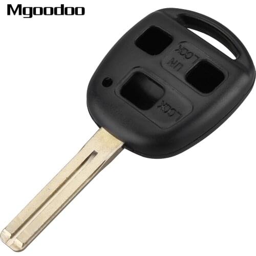 Mgoodoo 3 Buttons Remote Key Shell + Short Blade For Lexus SC430 GX470 RX350 RX400h ES330 GS300 GS430 LS430 Replacement