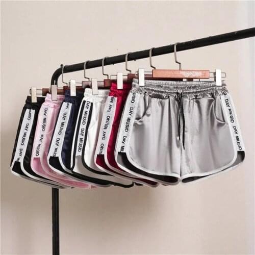 Sports Shorts Women Summer Harajuku Streetwear Elastic Wiast Candy Color Loose High Waist Casual Cycling Correndo Short Pants