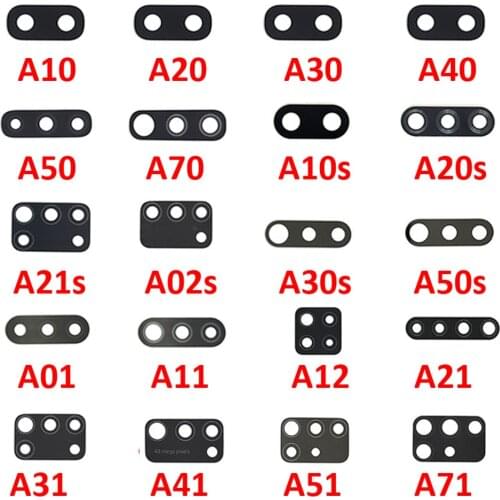 20Pcs Back Rear Camera Glass Lens For Samsung A10 A20 A30 A40 A50 A60 A70 A30s A50s A31 A41 A51 A71 A21s A70s A01 A11 M31s