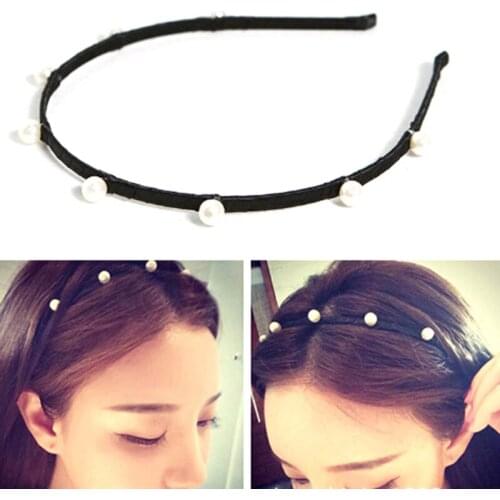 Girl Charm Pearl Hair Hoop Hair Band Elegant Headband Headdress Hair Accessory