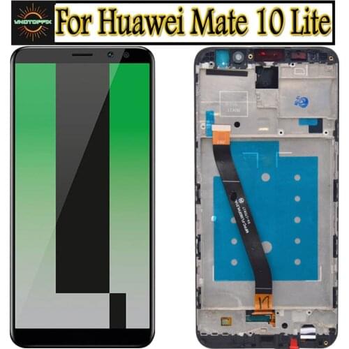 New For Huawei Mate 10 Lite LCD Display Touch Screen Digitizer Screen Glass Panel Assembly+frame Replace for Mate 10 Lite lcd