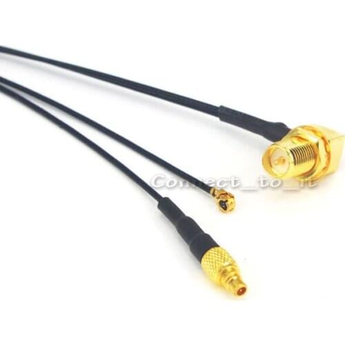 10 Pieces SMA Series RP SMA Female to MMCX male + IPX cable Connector RF Coax Adapter Extension Cable 19CM,20CM 1.13 Cable