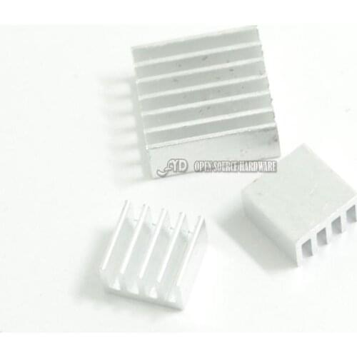 3pcs + Adhesive Raspberry Pi Heatsink Cooler Pure Aluminum Heat Sink Set Kit Radiator For Cooling Raspberry Pi 2 B