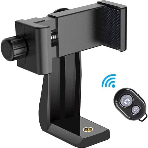 Adapter 360 Degree Desk Mount Holder Tripod Smartphone Bracket Clip Desktop Stand with Remote for Tripod Monopod Selfie Stick