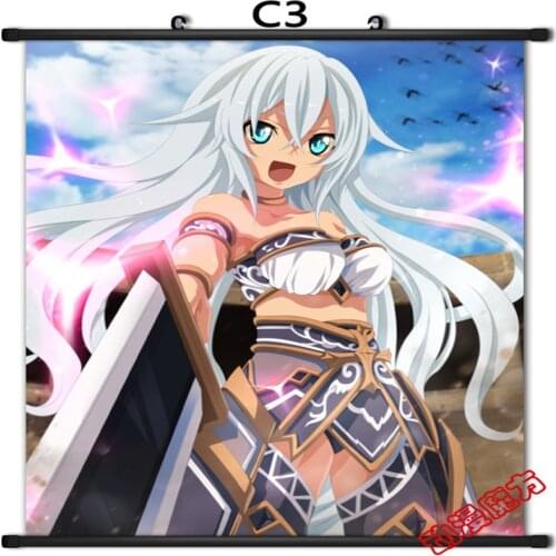 Anime Hyperdimension Neptunia Neptune Histoire & Vert &Blanc & Noire & Gus & Rom & Uni & Nepgear Home Decor Wall Scroll Poster