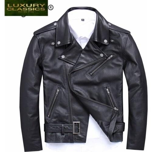 Men Real Leather Jacket Clothes 2021 Streetwear Mens Moto & Biker Sheepskin Coat Slim Fit 5xl Genuine Leather Coats15616
