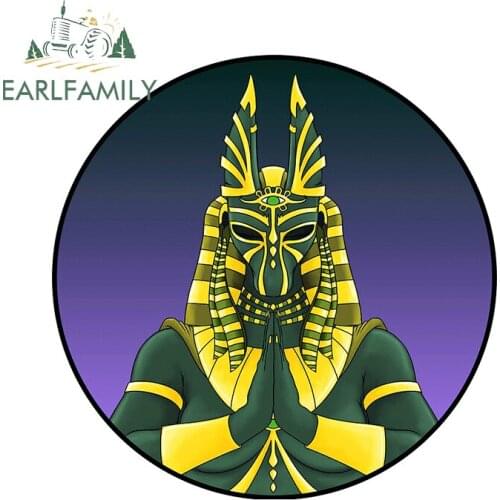 EARLFAMILY 13cm x 13cm For Anubis Scratch-Proof Car Stickers Waterproof Decal Occlusion Scratch Car Assessoires Decor