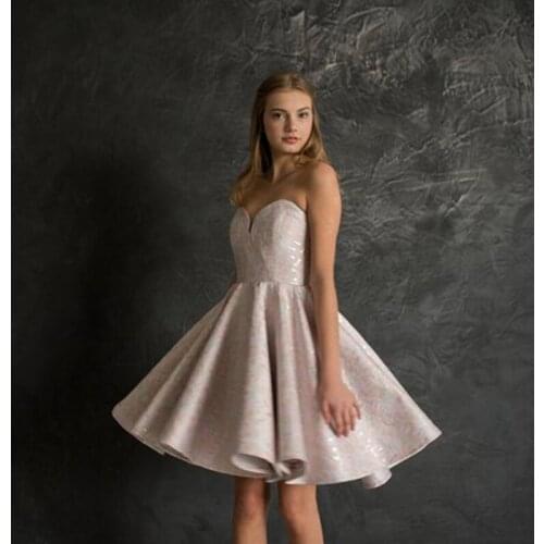 Elegant lilac or blush A line sweetheart satin mini prom dresses evening gowns with hidden pockets