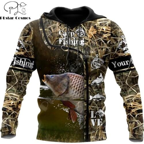 Custom name Carp Fishing 3D Printed Autumn Men Hoodies Unisex Casual Pullover Zip Hoodie Streetwear sudadera hombre DW0558