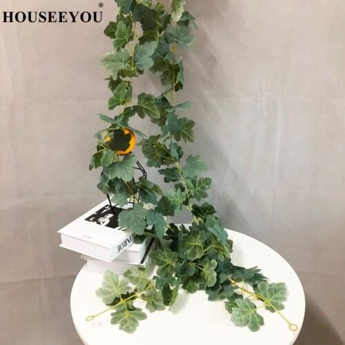 Artificial Maple Leaf Vine Silk Wall Hanging Plant Fake Creeper Home Decoration Gardening Supplies Ornaments
