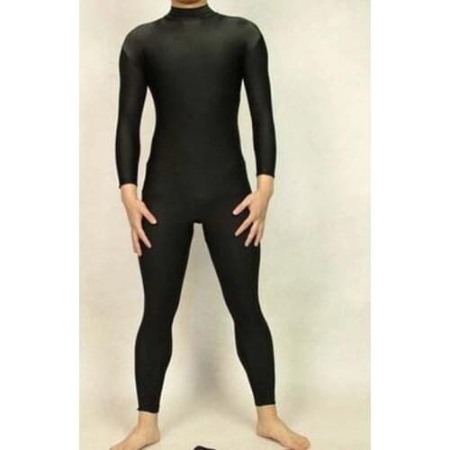 Kid Adult Black Spandex Zentai costume dancewear Unitard Bodysuit No Hood & Hands feets