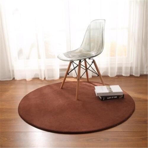 Round Coral fleece rug Nordic modern style cushion bedroom bedside mat living room coffee table carpet room decoration blanket