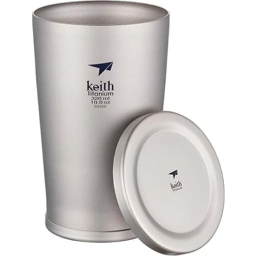 320ml Coffee Mug Titanium Travel Cup Vacuum Bottle Heat Cool Keep Insulation Vacuum Flask Straight Cup Daily Portable Cup