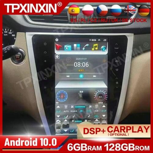 Tesla Multimedia Android Player Car Radio Stereo For Nissan X-Trail 2013 2014 2015 2016 2017 2018 2019 2020 Receiver Head Unit
