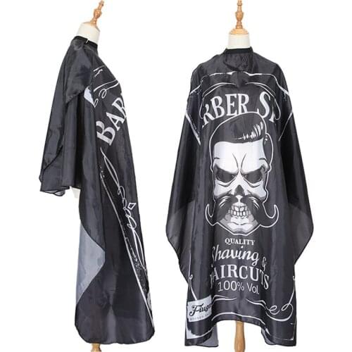 Black Pattern Hair Cutting Cape Waterproof Cloth Salon Barber Cape Hairdressing Hairdresser Apron Wrap Hair Cape Haircut Capes