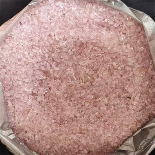 Natural gemstone gravel stone crystal repair pink rose quartz chips stone for feng shui