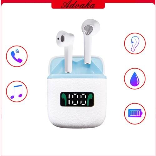 Advaka S20 Earphones Long Life Noise Abatement Digital Display Earbuds Headsets Auto Connection BT 5.1 Wireless Headphone