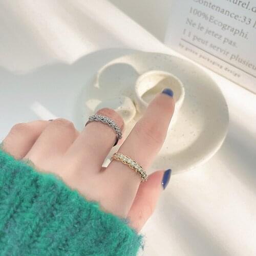 Koreas New Exquisite Simple Ring Fashion Temperament Sweet Versatile Love Opening Ring Female Jewelry