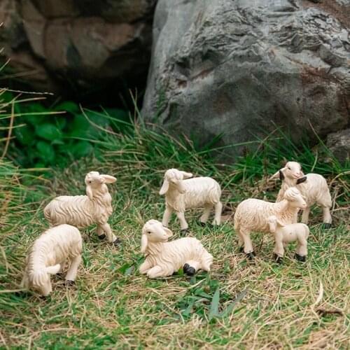 Easter Gift Box Garden Animal Decoration Lamb Flower Pot Balcony Resin Crafts Mini Landscape