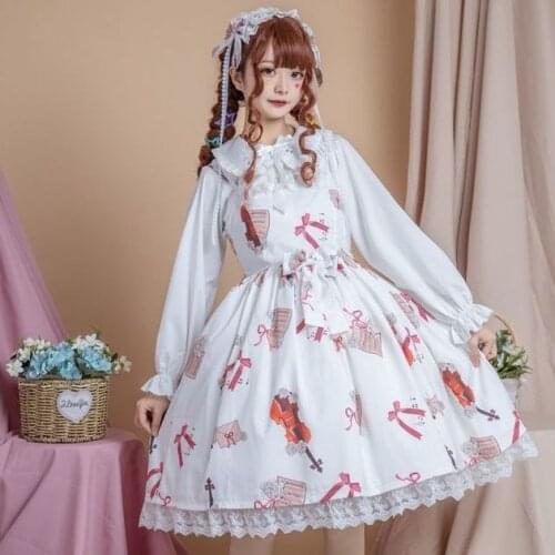Lolita Kawaii Tea Party Sound Of Music Jsk Daily Cute Girl Lolita Dress Summer Gothic New Japanese Suspender Dress