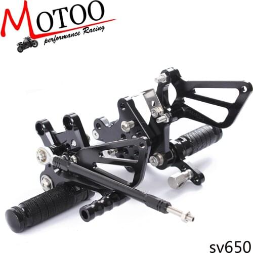 Full CNC Aluminum Motorcycle Adjustable footrest Rearsets Foot Peg For Suzuki SV1000 SV1000S SV 650 1000 SV650 SV650S 1998-2014