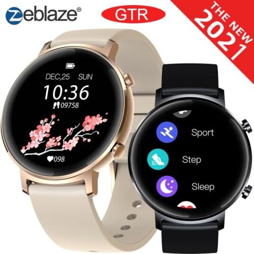 Zeblaze GTR Heart Rate Blood Pressure Monitor Smartwatch Metal Body 10 Professional Sport Modes 30 days Battery Life Smart Watch