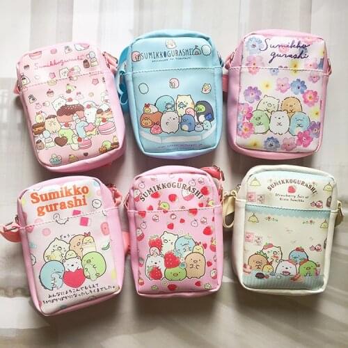 Cartoon Sumikko Gurashi Waterproof Cute Anime PU Leather Shoulder Bags Tote Messenger Handbags Girls Casual Bag