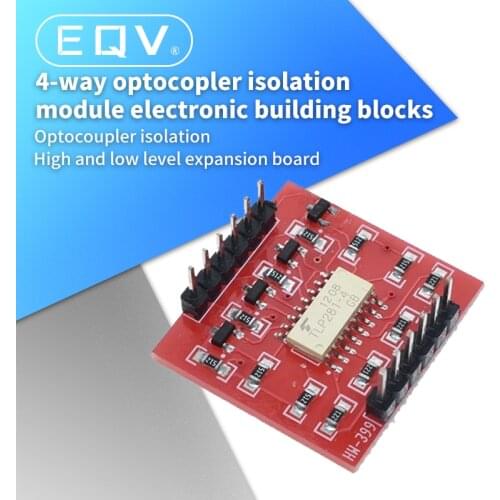 TLP281 4 Channel Opto-isolator IC Module For Arduino Expansion Board High And Low Level Optocoupler Isolation 4 Channel