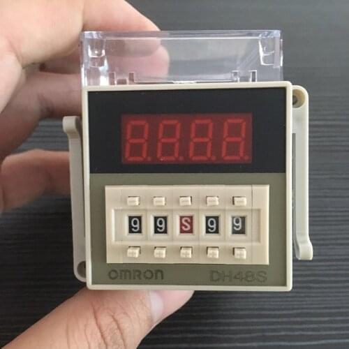 High Quality OMRON DH48S-2Z Timer Digital Time Relay 0.01s-99h99m Hours Time Delay Relay with Socket Base Included