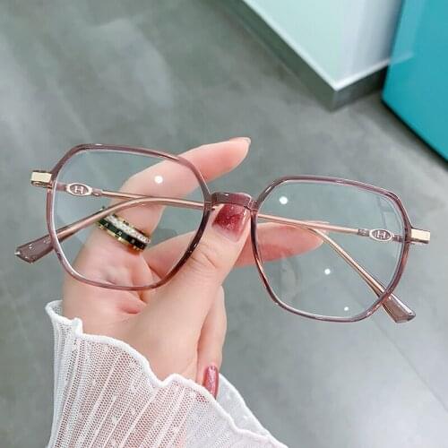 2021 Fashion Women Anti Blue Light Glasses Oversize Optic Frame Blue Light Filter Blocking Glasses Anti-glare Computer Glasses