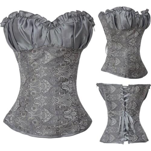 Women Gothic Retro Middle Ages Costumes Gothic Corset Halloween Carnival Performance Party Medieval Cosplay Tights Dress