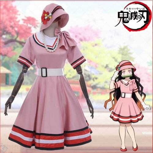 Manga Anime Cosplay Costume Demon Slayer Kimetsu No Yaiba Kamado Nezuko J Women Clothes Kimono Kimetsu No Yaiba Cos