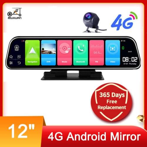 2GB+32GB ADAS Wifi Car DVR Camera Android 8.1 Stream RearView Mirror 12'' 1080P Drive Video Auto Recorder Registrator Dash cam