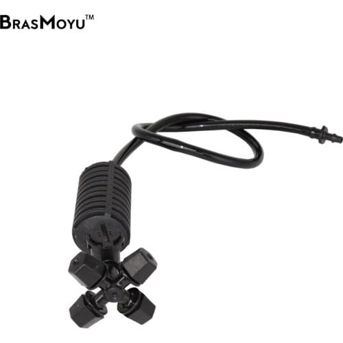BRASMOYU 20PCS Black Cross Mist Sprinkler Cooling Hanging 1/4"Barb Anti-Drip Nozzles Atomizing Garden Greenhouse Drip Irrigation