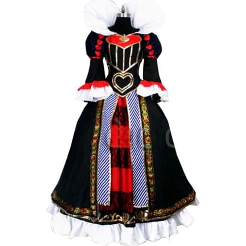 2017 Game Anime Alice Madness Returns Queen of Hearts Customized Uniforms Cosplay Costume Custom-made Any Size