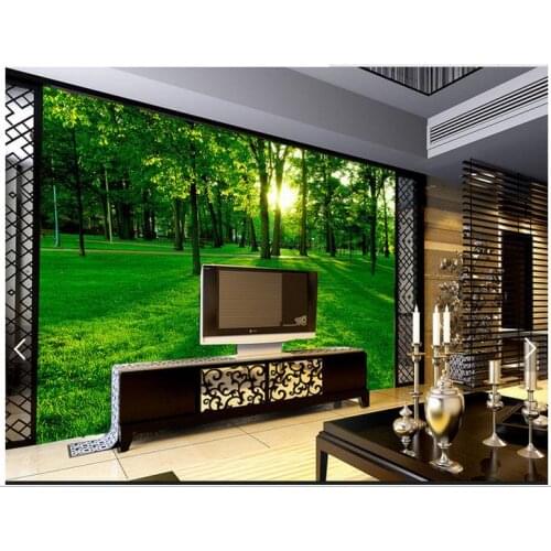 3d wallpaper custom 3d wall murals wallpaper Beautiful idyllic landscape green woods landscape TV background wall papers