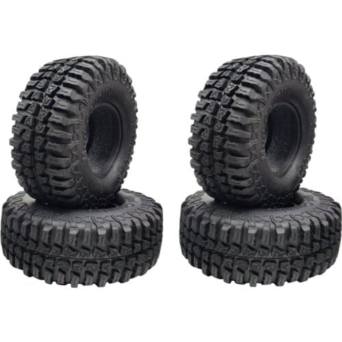 4PCS 100MM 1.9 Rubber Tires Tyres Wheel for 1/10 RC Crawler Car Axial SCX10 90046 AXI03007 Traxxas TRX4 D90 Tamiya CC01
