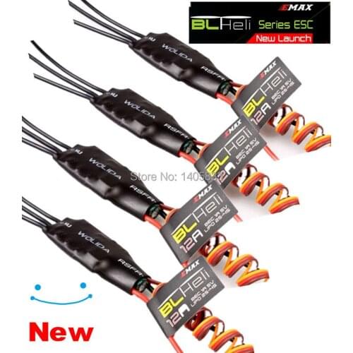 4pcs Emax BLHeli firmware 12A ESC Speed Controller 1A 5V BEC For Mini Multirotor Quadcopter FPV QAV250