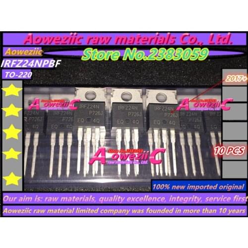 Aoweziic 2017+ 100% new imported original IRFZ24NPBF IRFZ24N TO-220 MOSFET FET 55V 17A