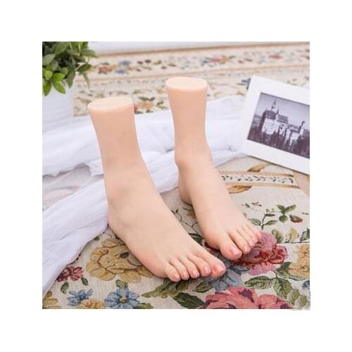 Free Shipping!! Best High Level Silicone Lifelike Foot Mannequin Lifelike Foot Model On Sale