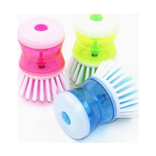 Dishwashing Soap Dispenser Brush Kitchen Utensils Cleaning Brush Dishwashing Soap Brush Integrated Dishwashing Artifact