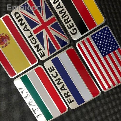 Emaicoca car-styling 3D Aluminum National Flag Case for Renault Koleos Fluenec Latitude Sandero Kadjar Captur Talisman Megane RS