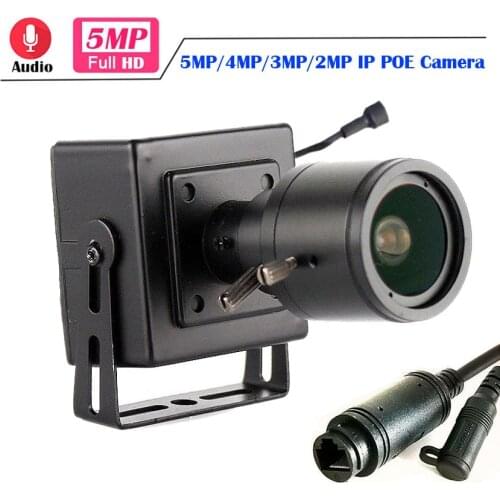 H.265 Audio Mini 5MP IP POE Camera HD 4MP 3MP 2MP 2.8-12mm Manual Zoom Lens Indoor Security CCTV Video Surveillance Cam