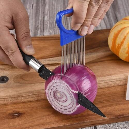 Onion Needle Stainless Steel Shrendders & Slicers with Rounded Hand Grip Slice Kitchen Vegetable Cutter Food Accessories