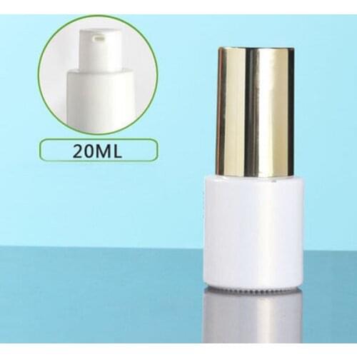 20ml frosted/green/blue/white glass bottle shiny gold lid for serum/lotion/emulsion/foundation skin care cosmetic packing